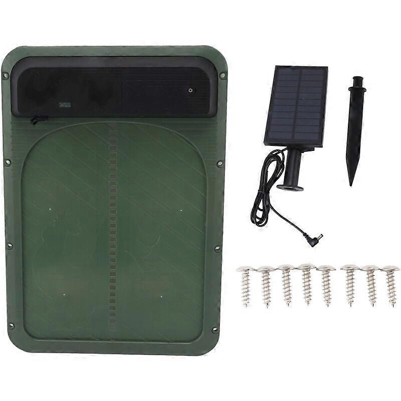 Solar Powered Automatic Chicken Coop Door, Safe Door with Light Sensor for Green Poultry