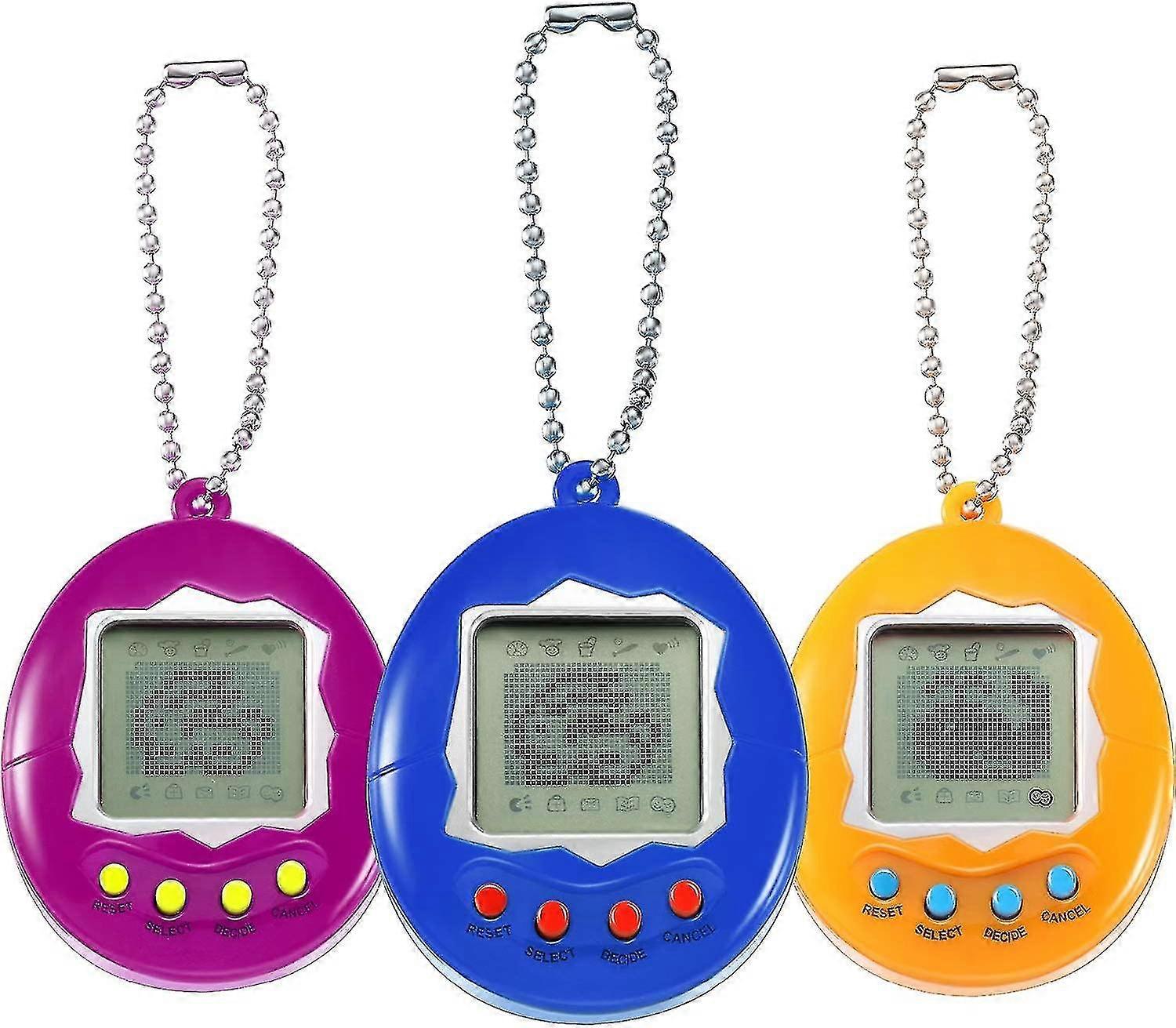 3 Pieces Electronic Games Portable Virtual Electronic Digital Pets