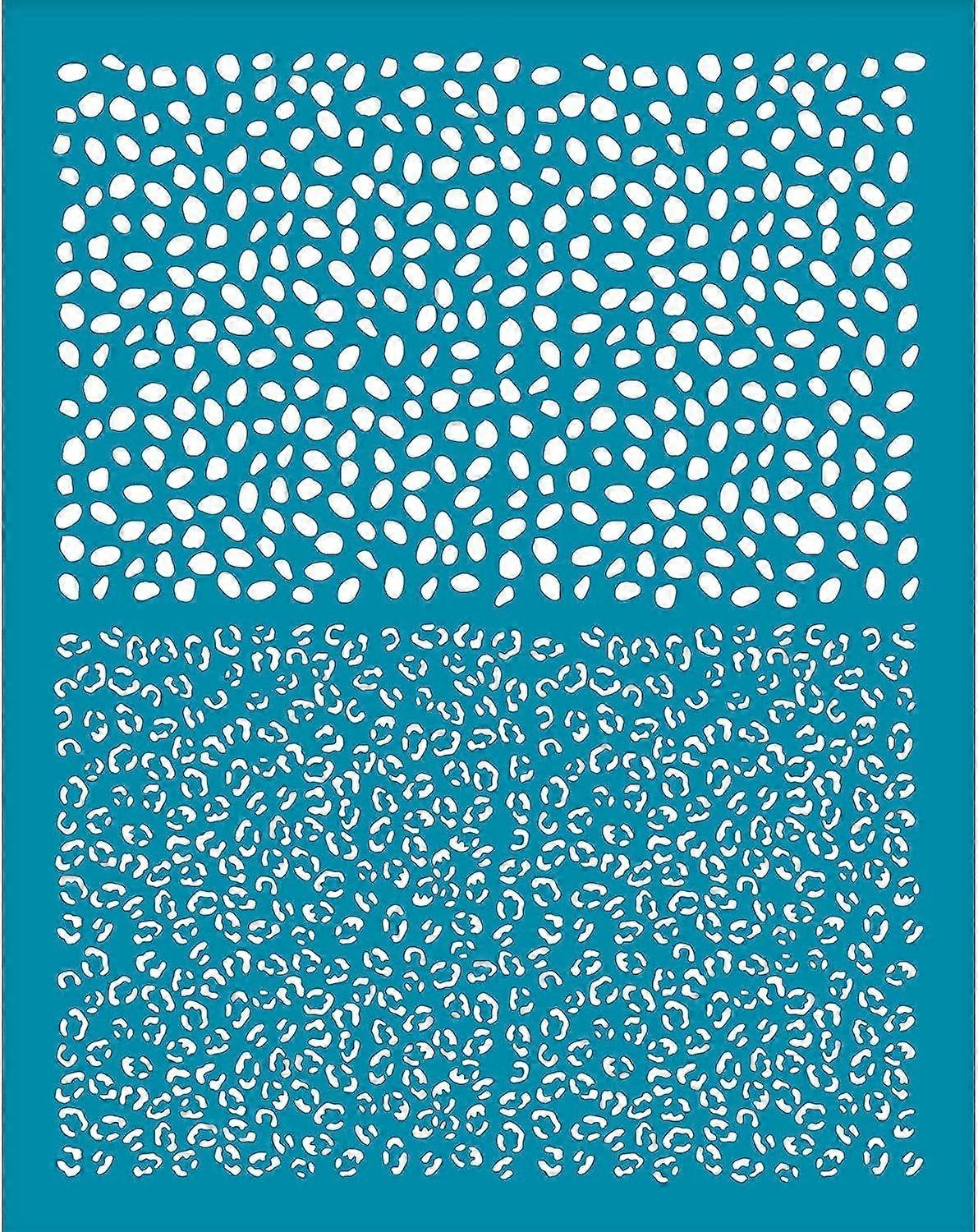 1pc Leopard Clay Stencils Cheetah Silk Screen for Polymer Clay Animal Sprint Mesh Transfer Stencils