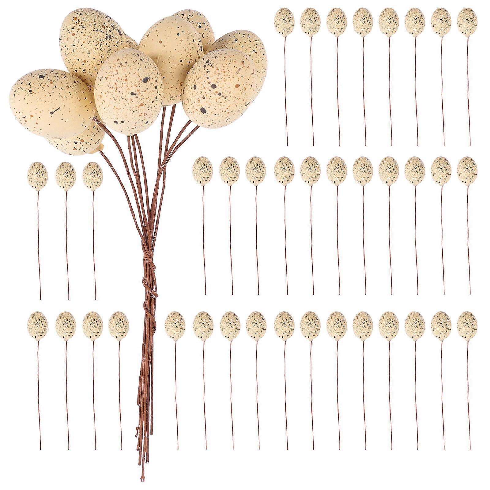 6pcs Decorative Easter Home Egg Stems Bouquet Easter Party Egg Bouquet Easter Party Decoration