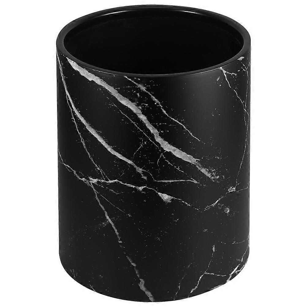 Double Layer Garbage Basket Marbling Pattern Trash Can Plastic Waste Paper Basket