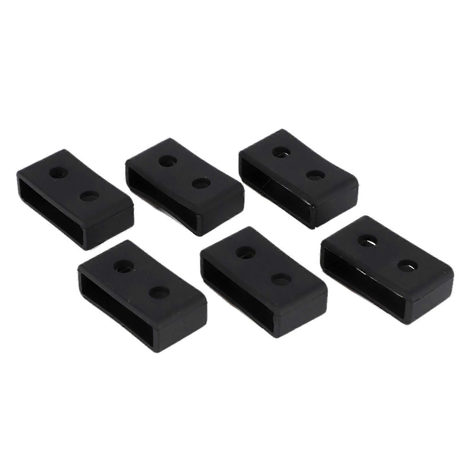 6pcs Watch Strap Looping Ring Watch Band Keeper Loop Security Holder Fit For Ba110 Black 20mm