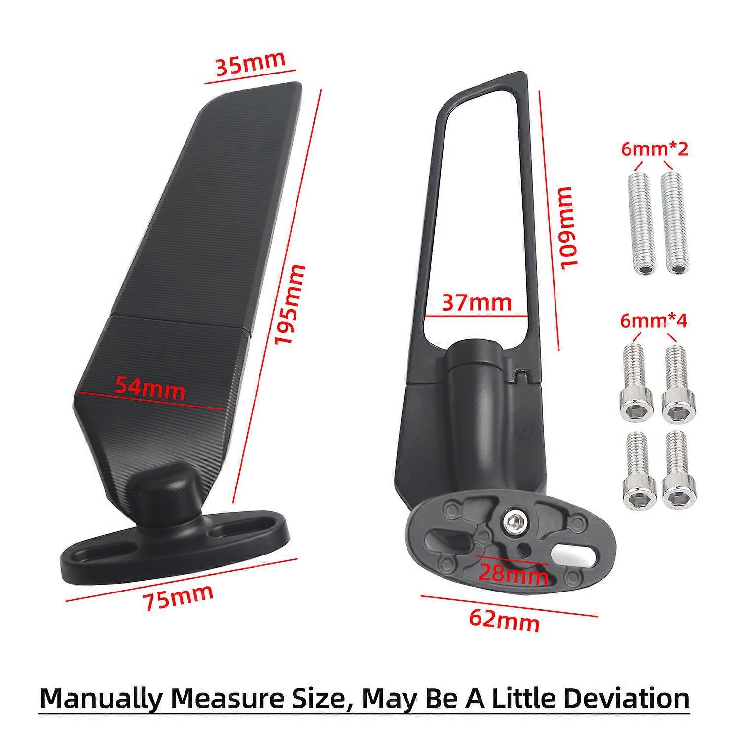 For Yamaha Yzf R6 R25 R3 R125 R15 Modified Wind Wing Adjustable Rotating Rearview Motorcycle Mirror Accessories With Lights