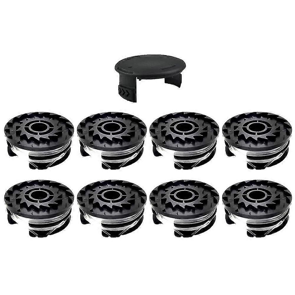 For Parkside Lawn Mower 8 Spool + 1 Spool Cap Grass Trimmer Accessories Set, TLP-01 / TLP-01-1