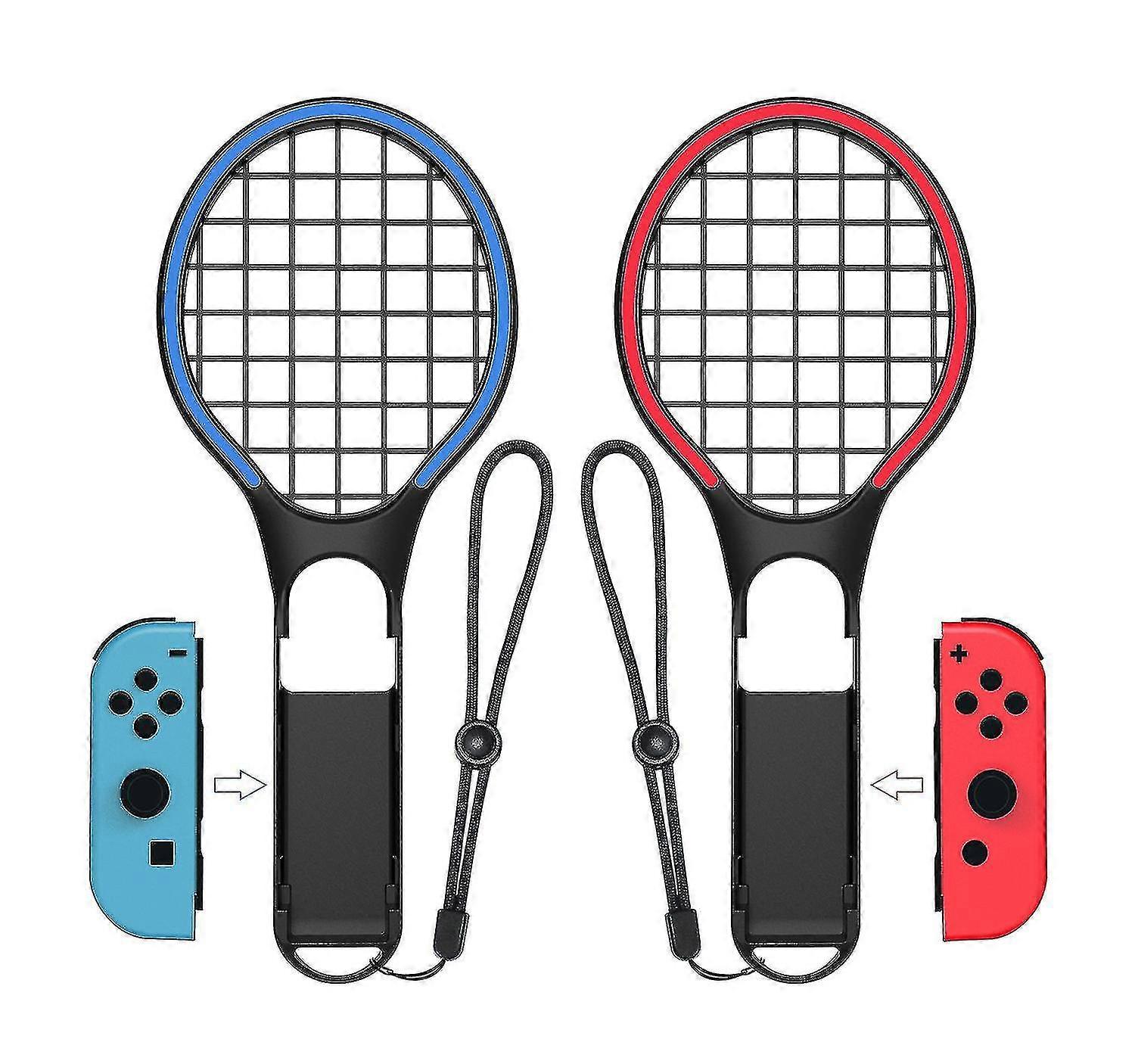 Tennis Racket Compatible With Switch/switch Oled Joy-con Controller, With Adjustable Wrist Straps Compatible With Mario Tennis Aces