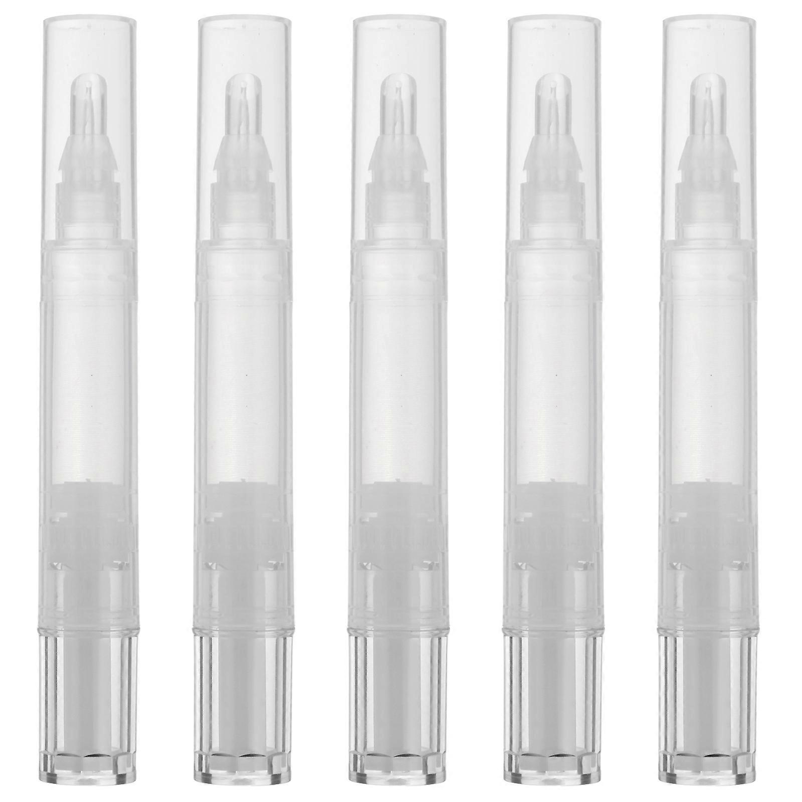 5pcs 5ML Empty Lip Gloss Bottles Refillable Lip Glazes Bottles (Assorted Color)