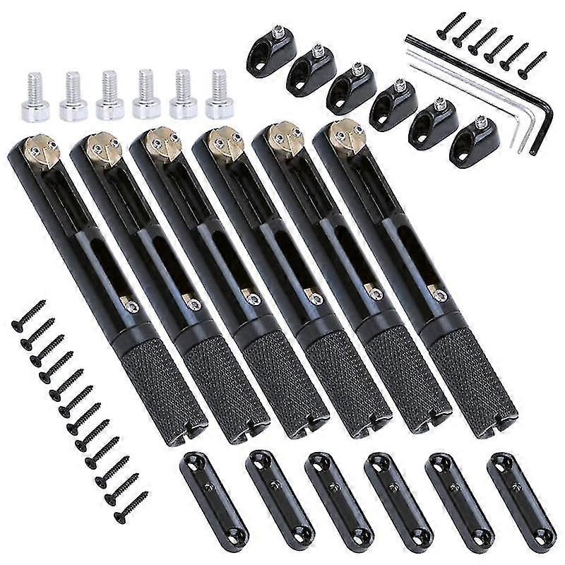 Sadel Headless Elgitarr Stallstycke med Skiftnyckel för Headless Elgitarr Svart