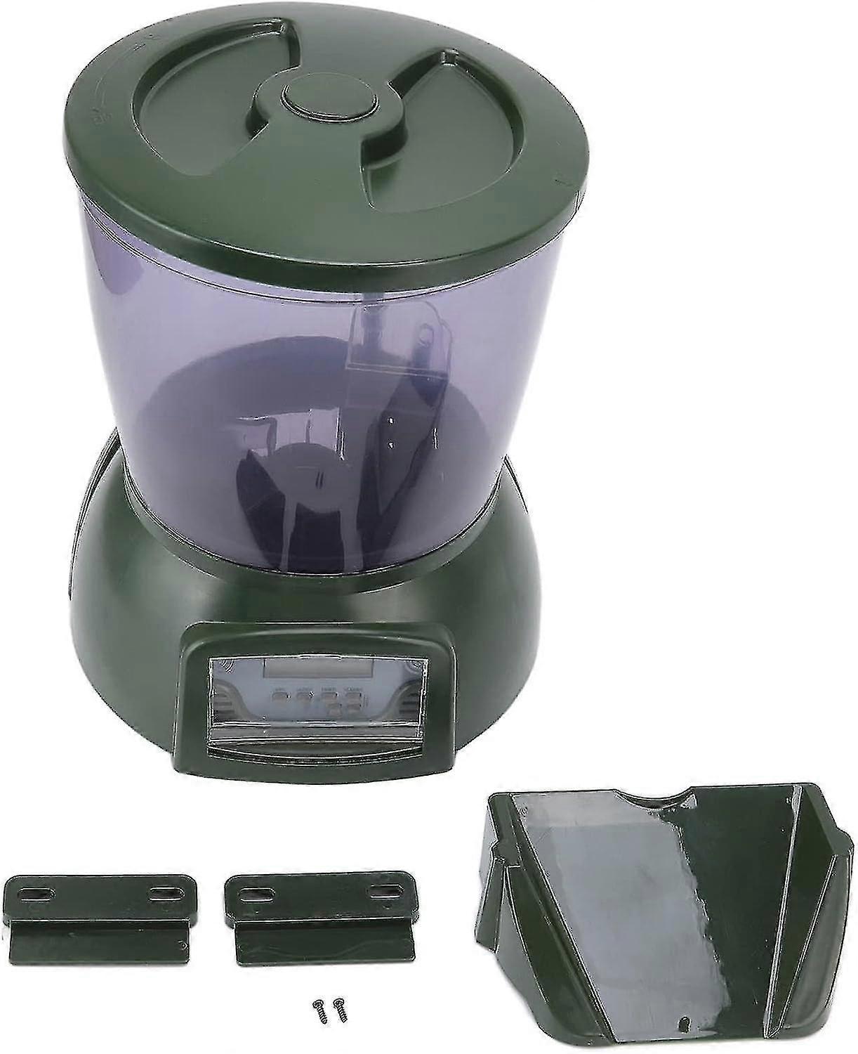 3,8 l Teich Fisch Feeder Automatische Fisch Feeder Lcd-Bildschirm Display Batterie Powered Auto Teich Fisch Essen D