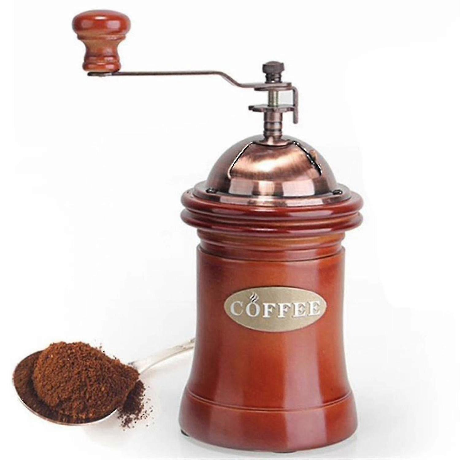 Grinder Wooden Manual Retro Bean Burr Mill|manual