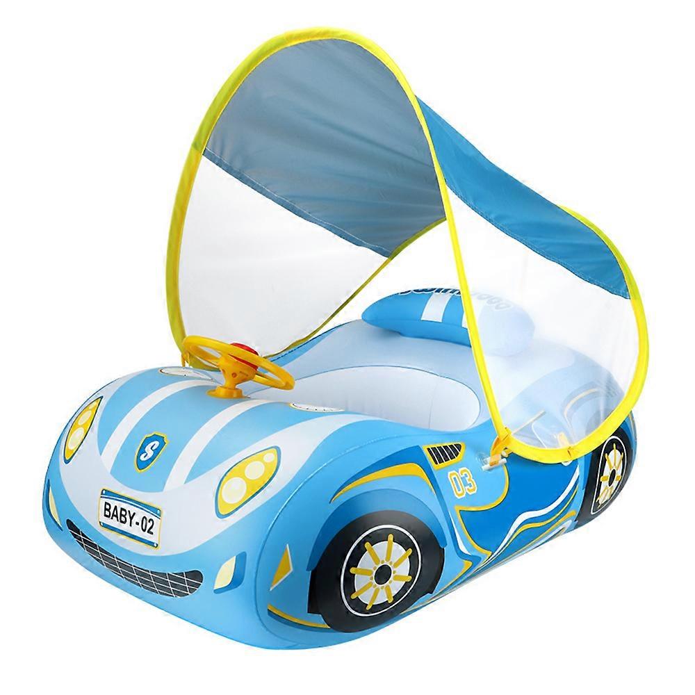 Baby Pool Float with UPF50+ Adjustable Canopy Baby Swimming FloatInfant Baby FloatieNEW10