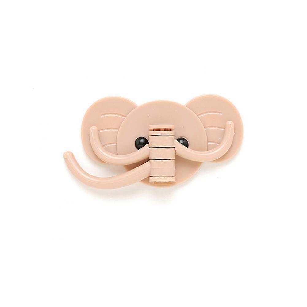 Adjustable Wall Suction Hook Elephant Bathroom Kitchen Bedroom Storage Organizer(Pink)