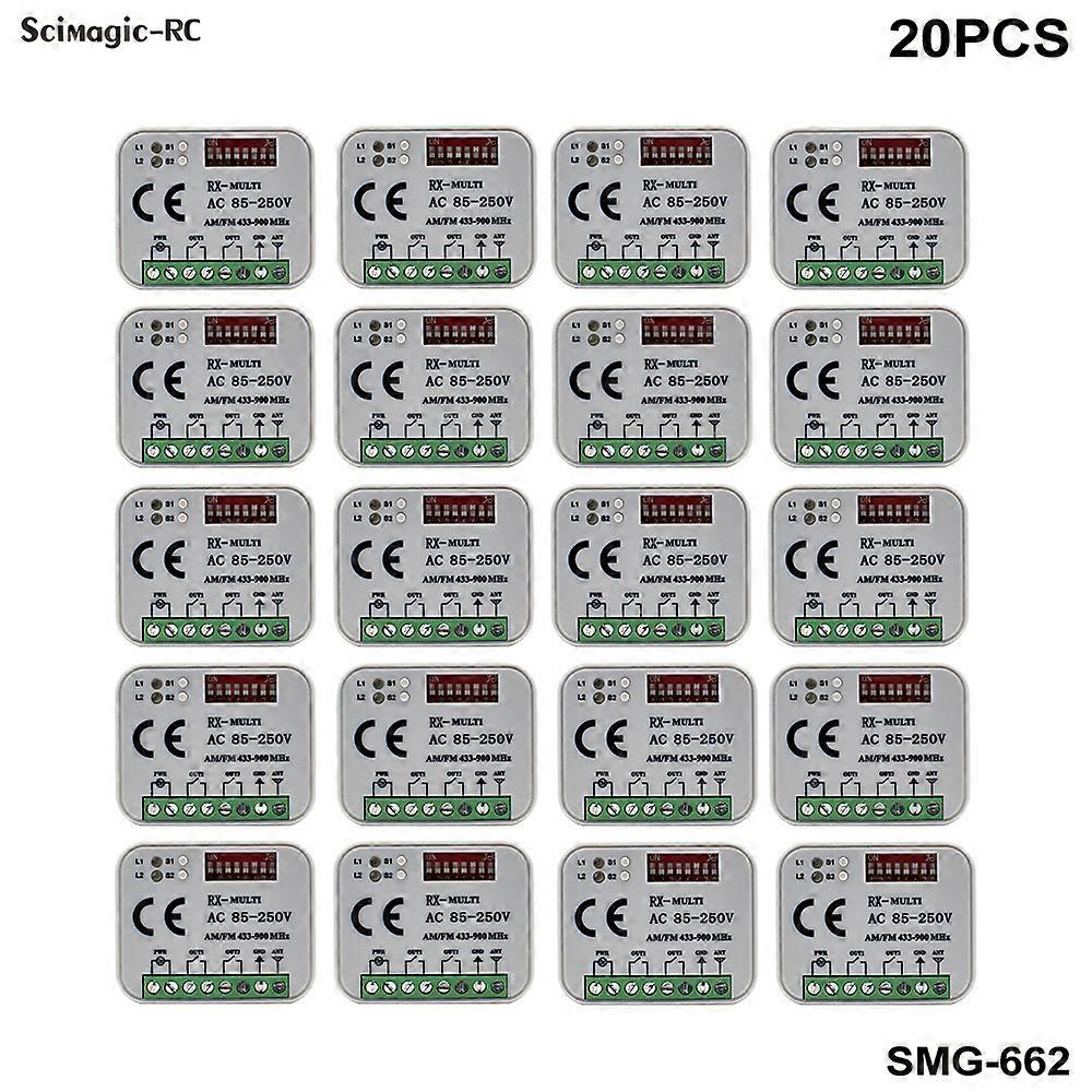 Universal Receiver Garage Remote Control Switch AC 85-250V Or AC DC 9-30V 433MHz 868MHz 390 MHz RX Multi Gate Door Receiver