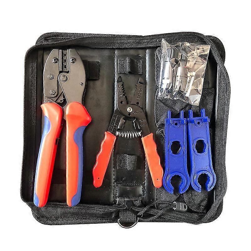 Mc4 Crimping Pliers Solar Photovoltaic Crimping Pliers Ly-2546b Crimping Pliers For 2.5/4/6 Tool Set (blue)