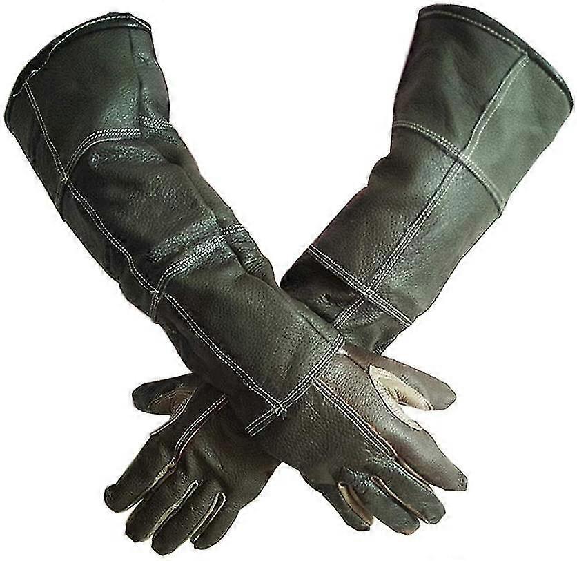 قفازات مناولة الحيوانات المضادة للعضات ، قفازات واقية جلدية طويلة جدا للحيوانات التي تم التقاطها ، الزواحف ، القطط