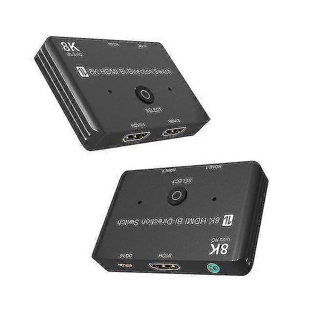 Hdmi-compatible 8k Hd 2.1 Bi-directional Switch 8k@60hz 4k@120hz 1in 2 Out 2in 1 Out High Speed 48gbps Splitter For Xbox X Ps5