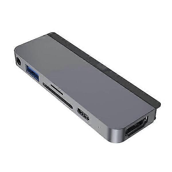 Targus Hyper Drive 6-IN-1 USB 3.2 Gen 1 (3.1 Gen 1) Type-C HD319B-Silver-Good