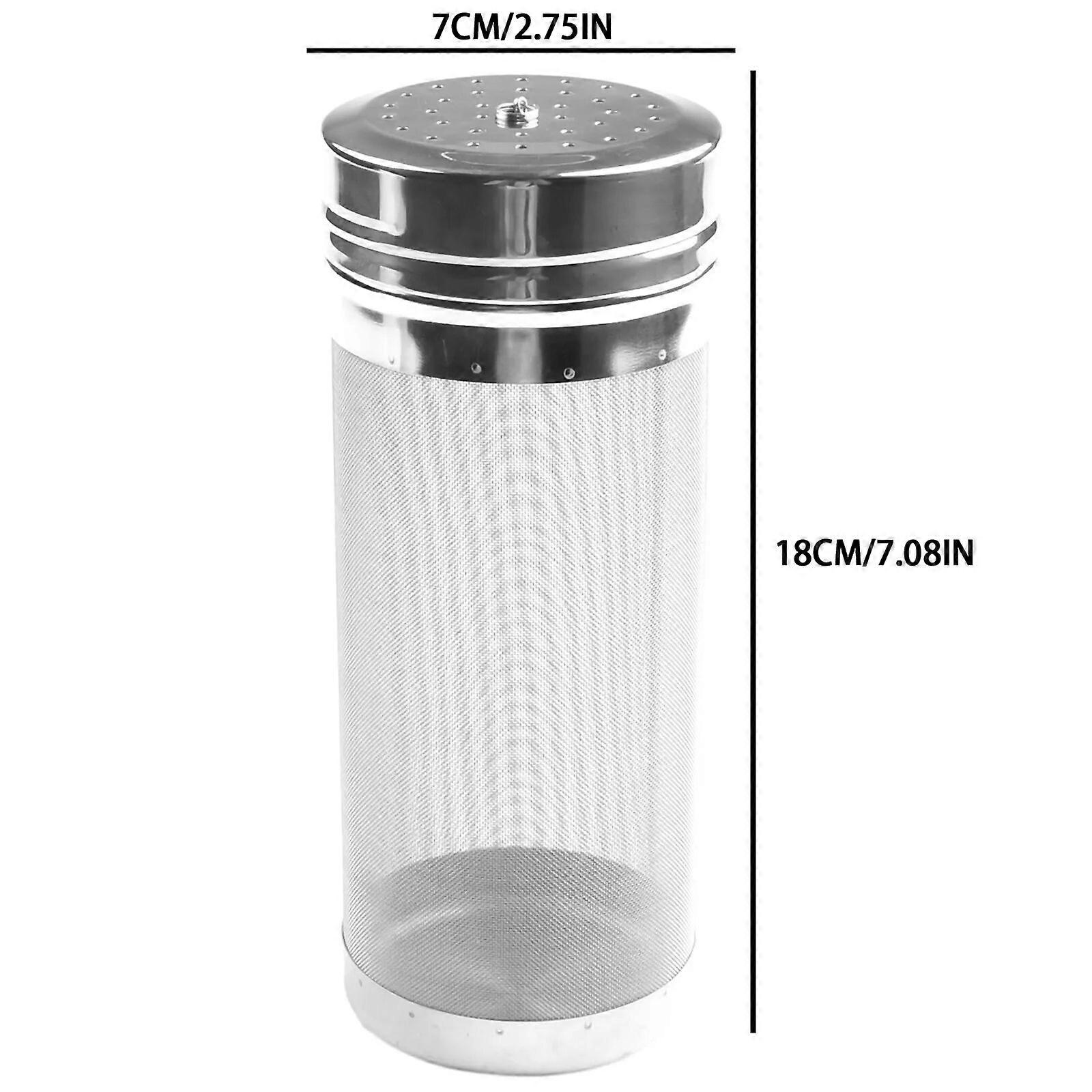 1pc 300 Microns Mesh Stainless Steel Beer Hops Filter Dry Hops Filter Keg Spider Hopper Home Brew 7*29cm  7*18cm