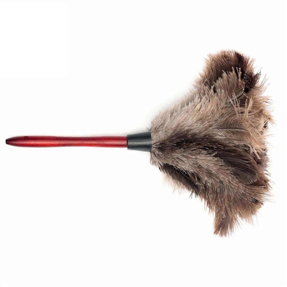 Wooden Handle Fluffy Duster Soft Anti-scratch Instrument Dust Brush for Keyboard Computer