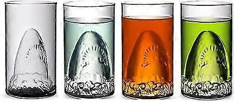 Sharks Cup Creative Transparent Öl Vatten Vin Dricksglas Mugg