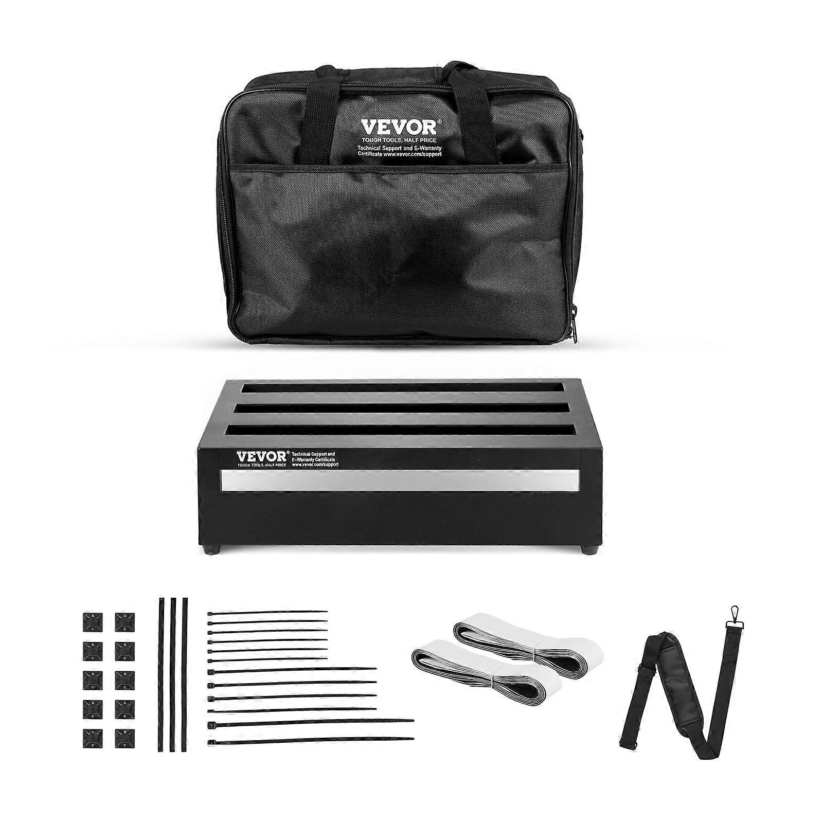 Gitarren-Pedalboard, 14'' x 11'', Aluminiumlegierung 1,7 lbs Superleichtes Gitarreneffekt-PedalBoard, Platz für 8 Gitarrenpedale, mittel