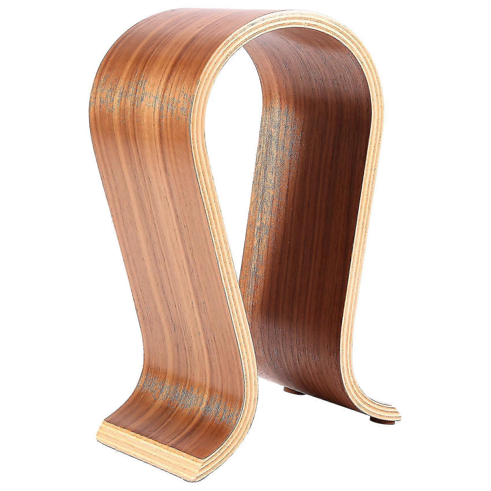 Headphone Stand Earphone Bracket Headset Hanger Wood Desk Display Stand U Shape