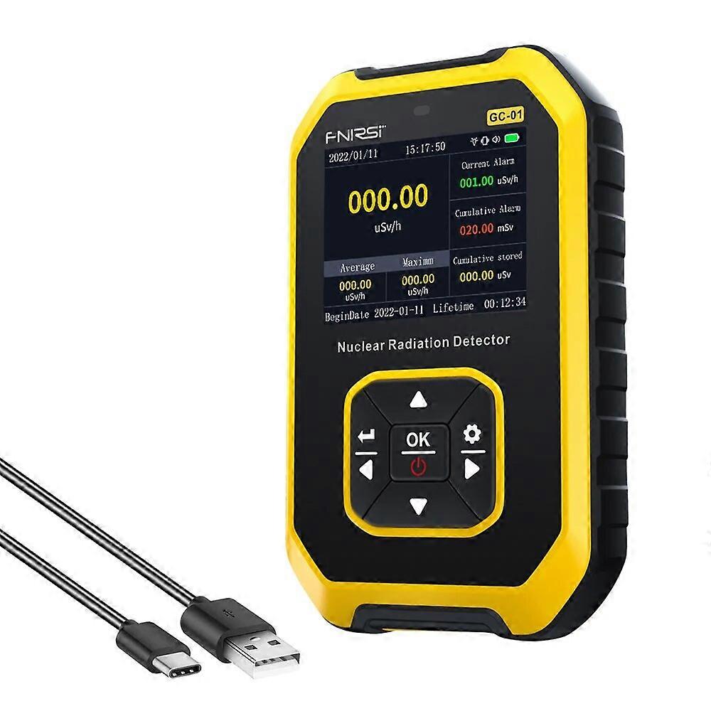 FNIRSI LCD Nuclear Radiation Detector Geiger counter X-ray -ray -ray Radioactivity Tester Marble Detector Personal Dosimeter