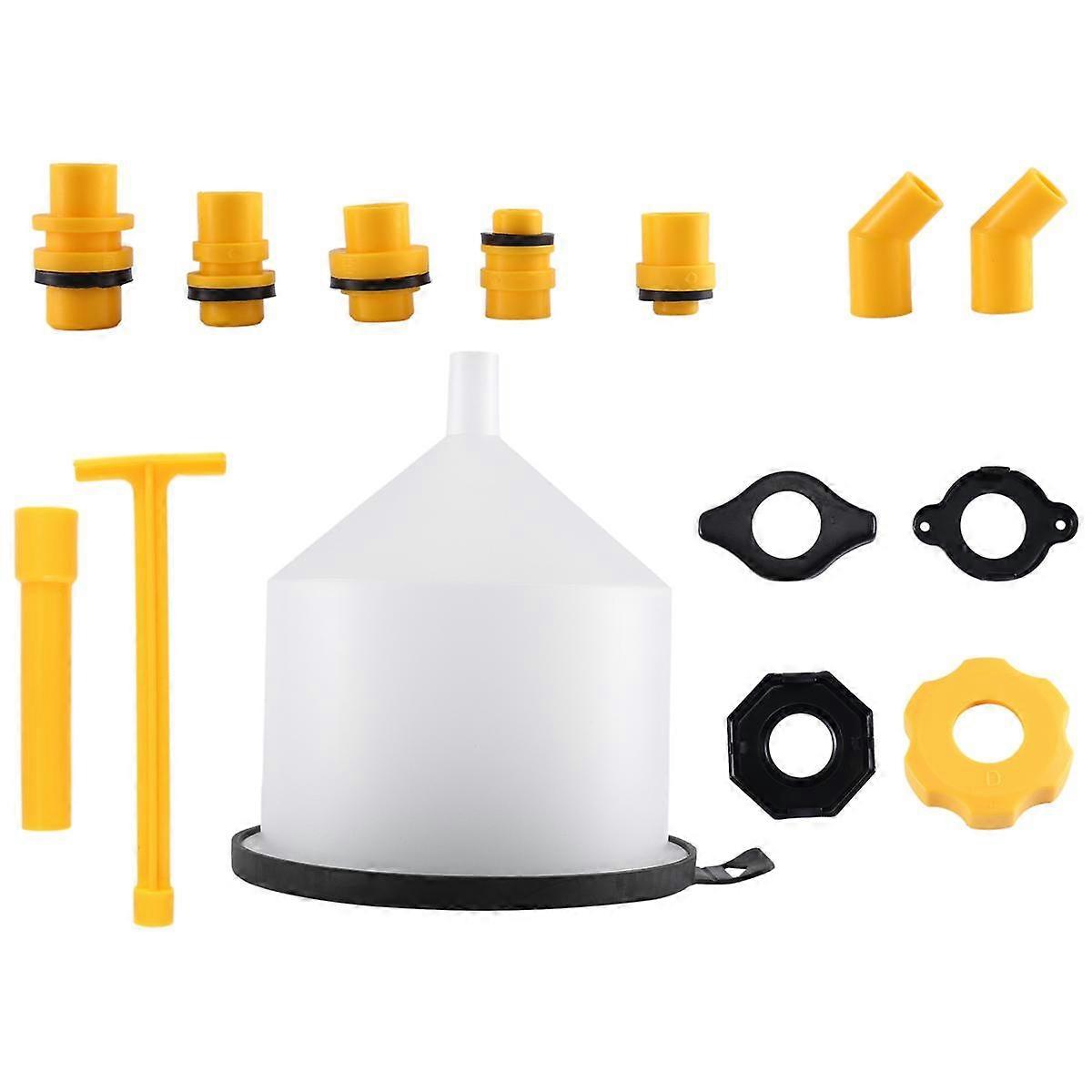 15PCS/Set Car Radiator Coolant Filling Funnel Kit Spill Proof Cooling System Tool Filling Funnel Sp