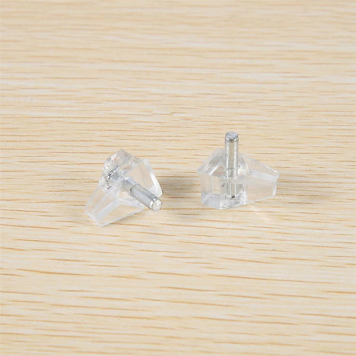 50 Pieces 3 mm Shelf Pins Clear Support Pegs Cabinet Shelf Pegs Clips Shelf Support Holder Pegs for