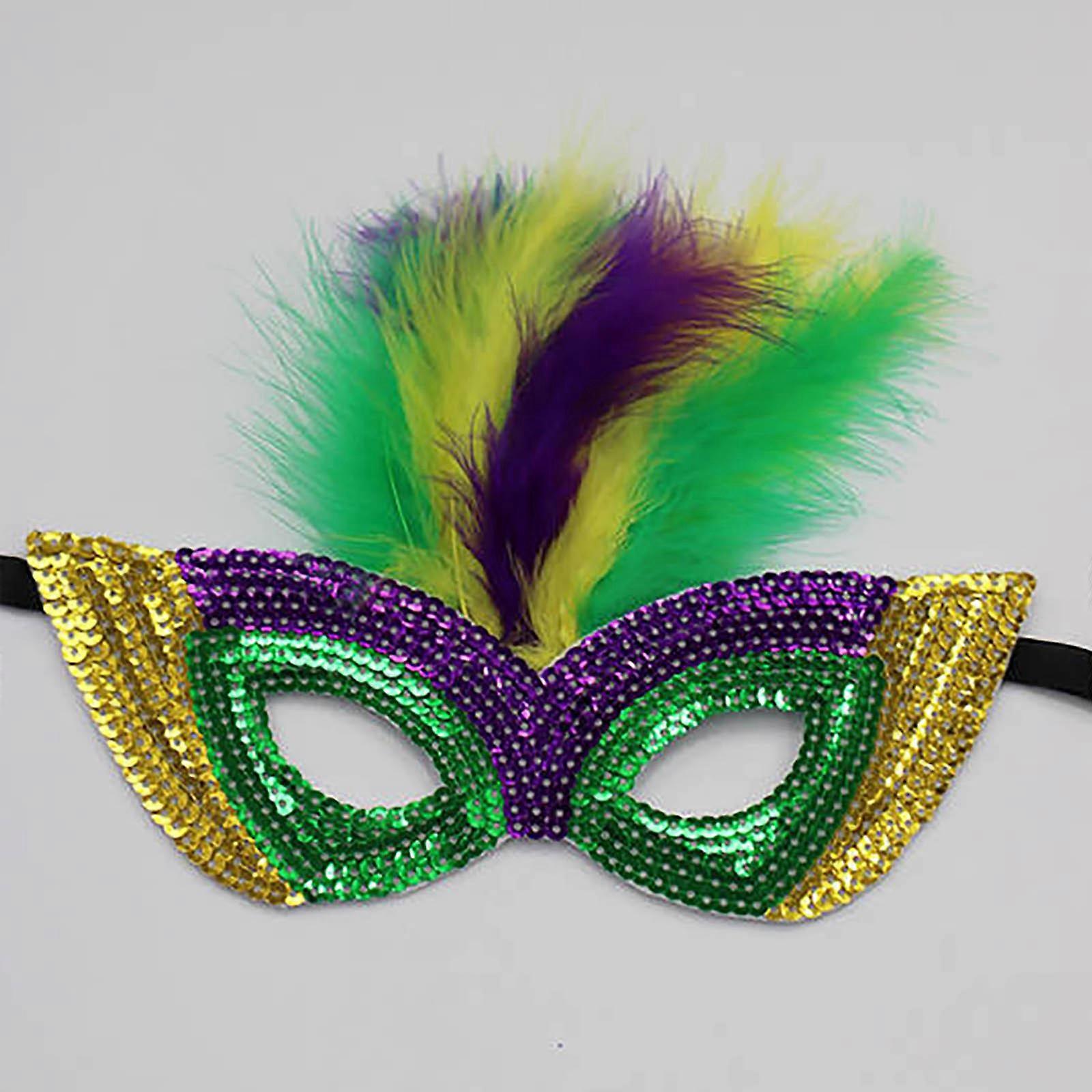 Mardi Gras Sequin Shiny And Sparkling Party Mask Carnival Costume