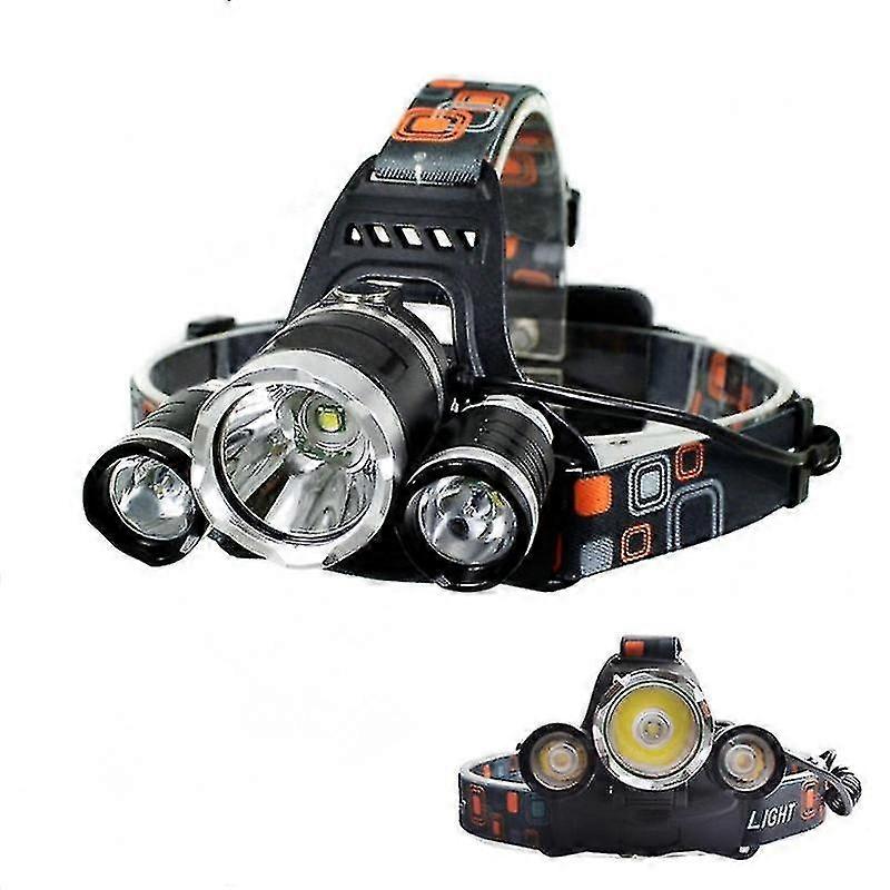 8000lm 3 Led T6 Headlamp With 2x18650 Rechargeable Battery And Us/eu/uk/au Charger