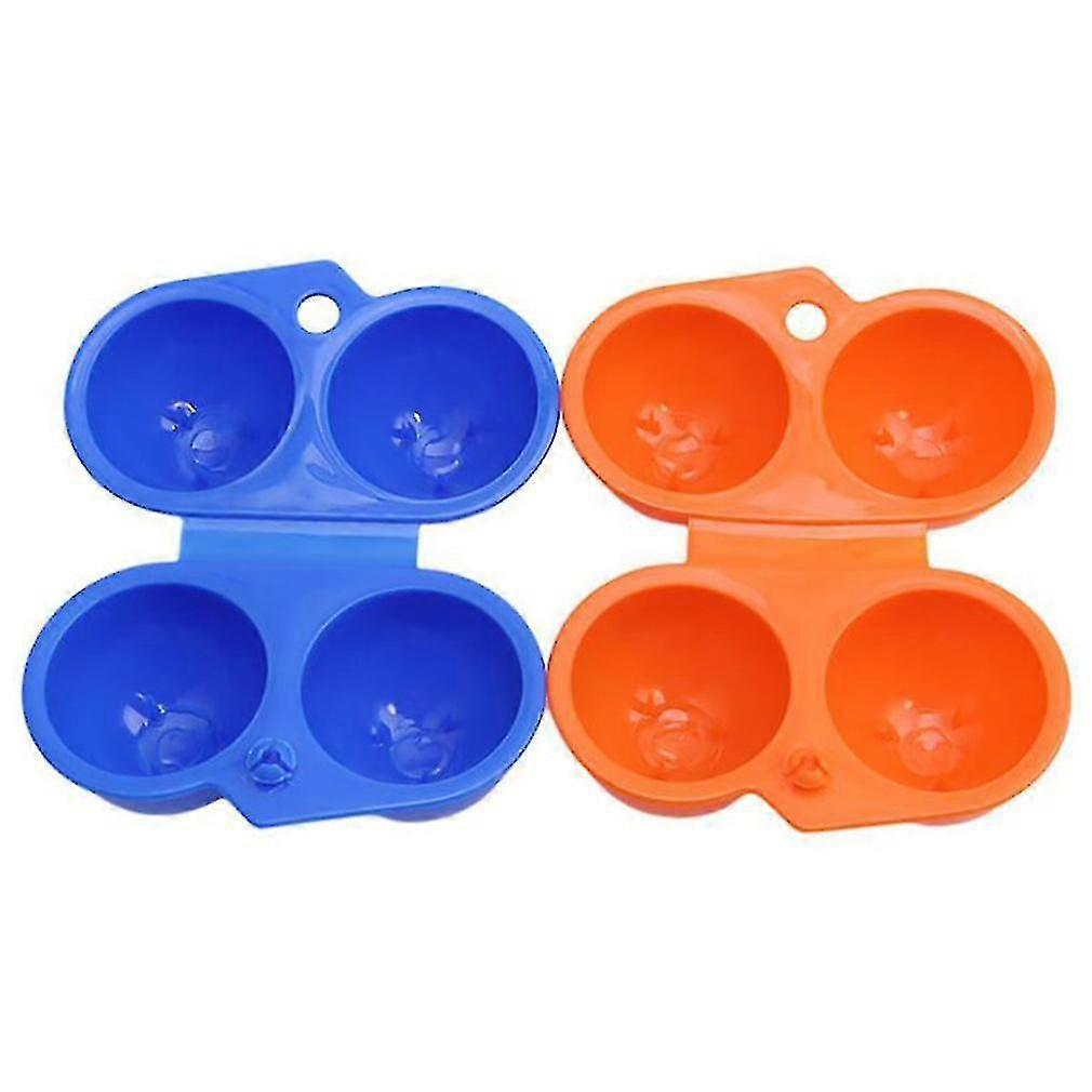 Betterlifefg-egg Box Portable Two Grid Shockproof Compression Pp Egg Box, Blue, 11.5*6*7cm