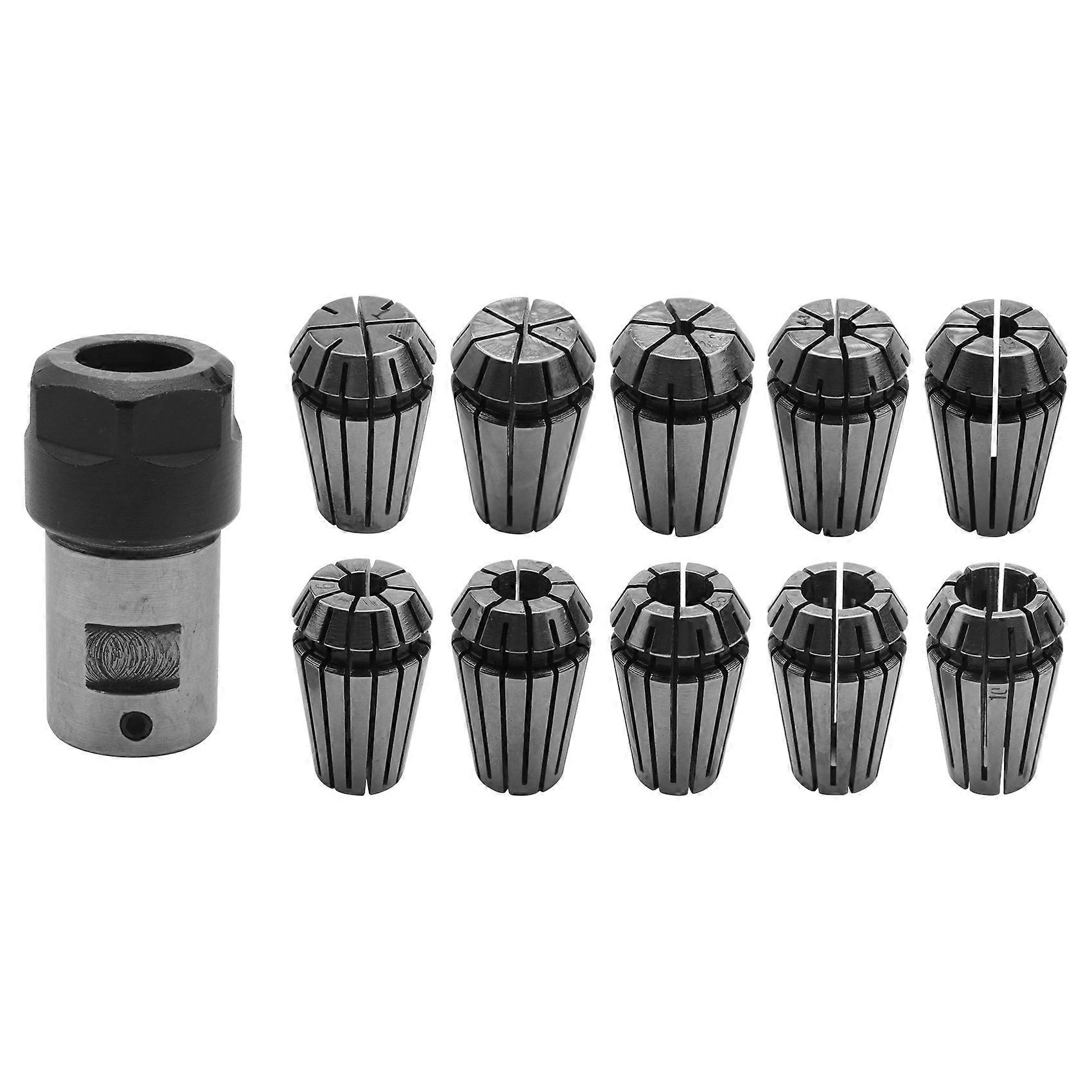 10Pcs Er16 Spring Collet + Motor Shaft 8Mm Extension Rod Holder Cnc Milling Lathe Tool Engraving Ma