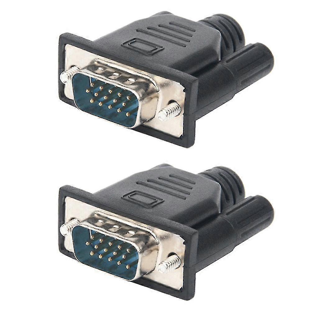 2pcs Vga Display Adapter Male Dummy Plug Edid Headless Ghost Emulator