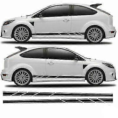 خطوط سباق جانبية على نمط القطع للتركيز البؤري لفورد ، st ، mk2 ، رسومات ملصق الفينيل