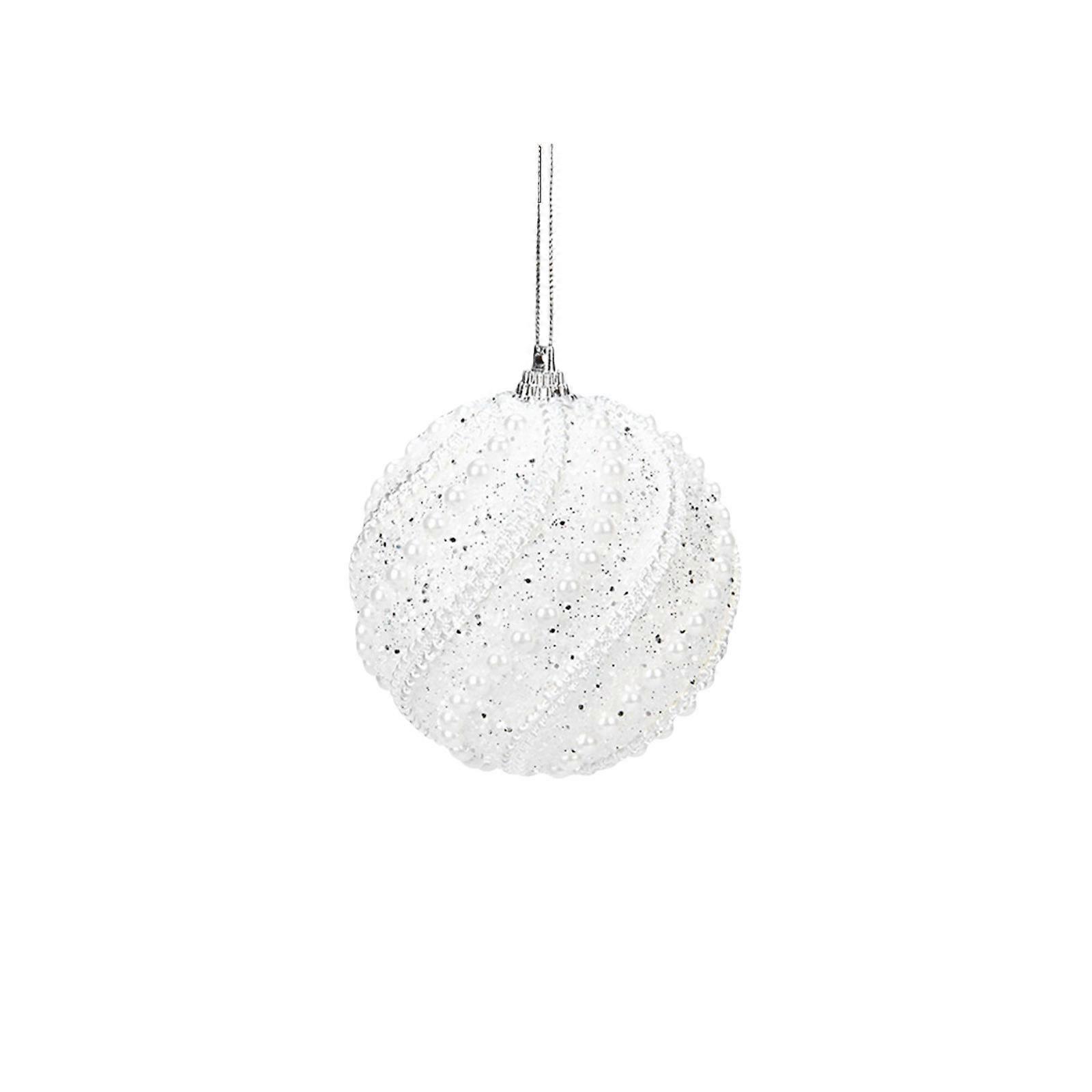 grinchen hvite julekuler juletre dekorasjonskuler pulverkuler julehengende 8cm juledekorasjon lite anheng 2pc