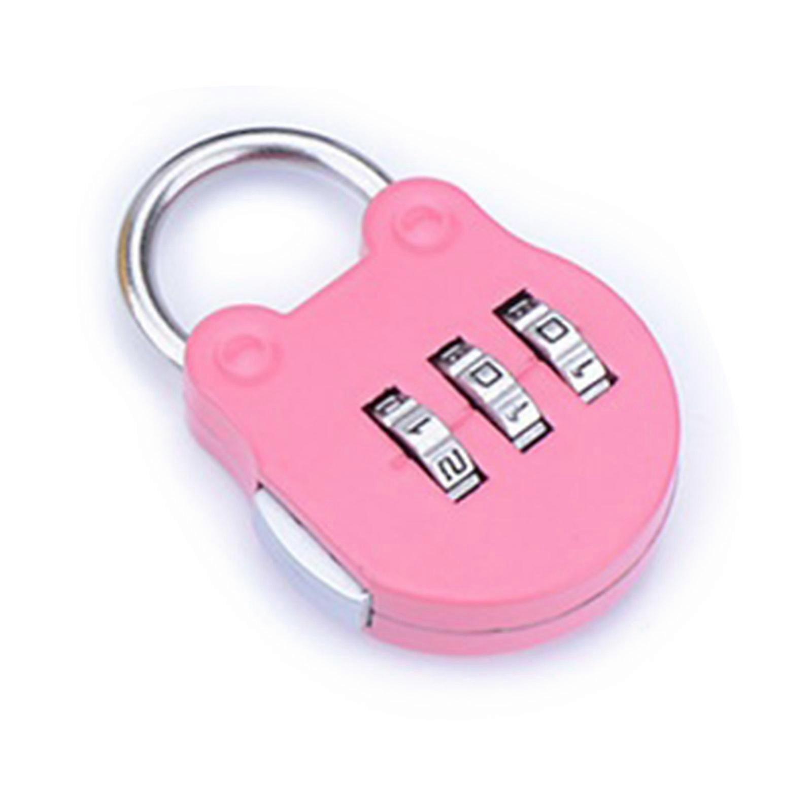 3-digit Travel Combination Lock Zinc Alloy Mini Padlock Backpack Security Lock
