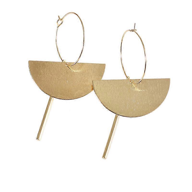 Fashion Exaggerated 18K Gold Geometric Multi