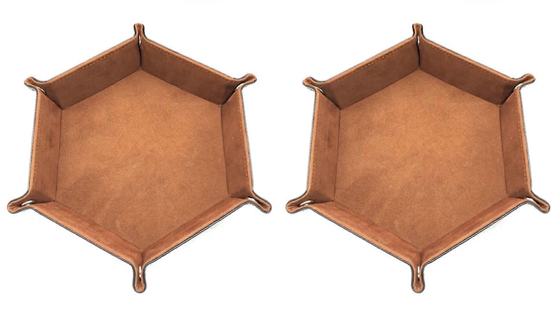 Pack Folding Hexagon Tray    Metal Dice Roll