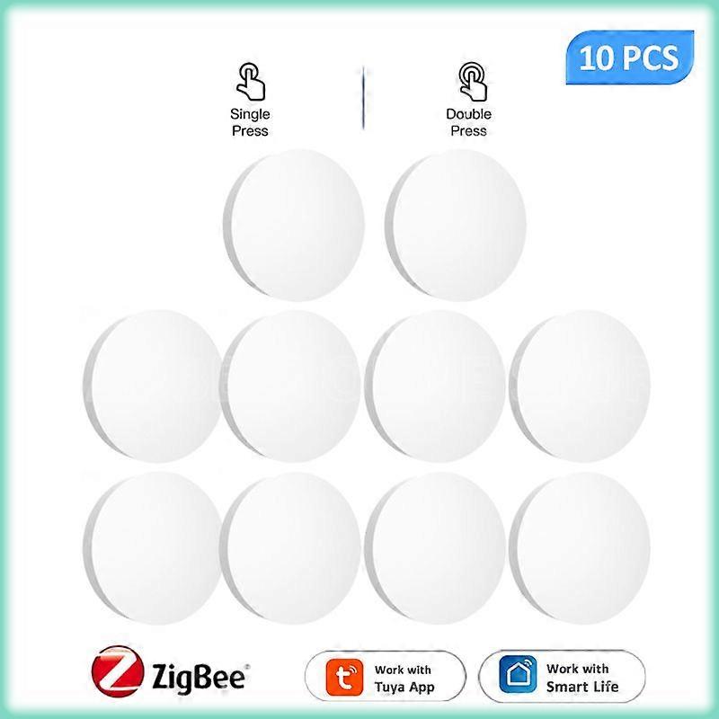 Tuya ZigBee Smart Push Button Scene Switch Wireless Remote Control On Off Key Controller Multi-scene Linkage Smart Switches