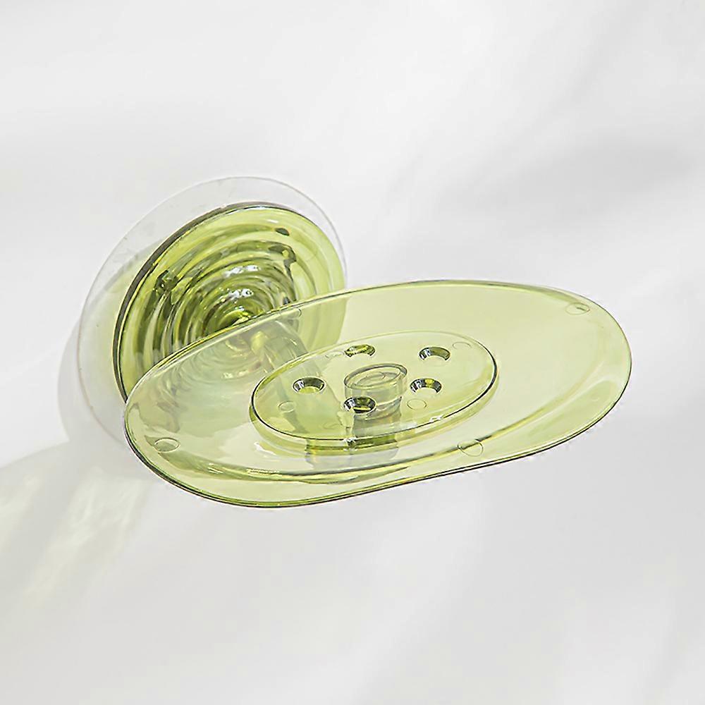 1pc Soap Dish, Self Adhesive Plastic Wall Mounted Soap Holder (Green)