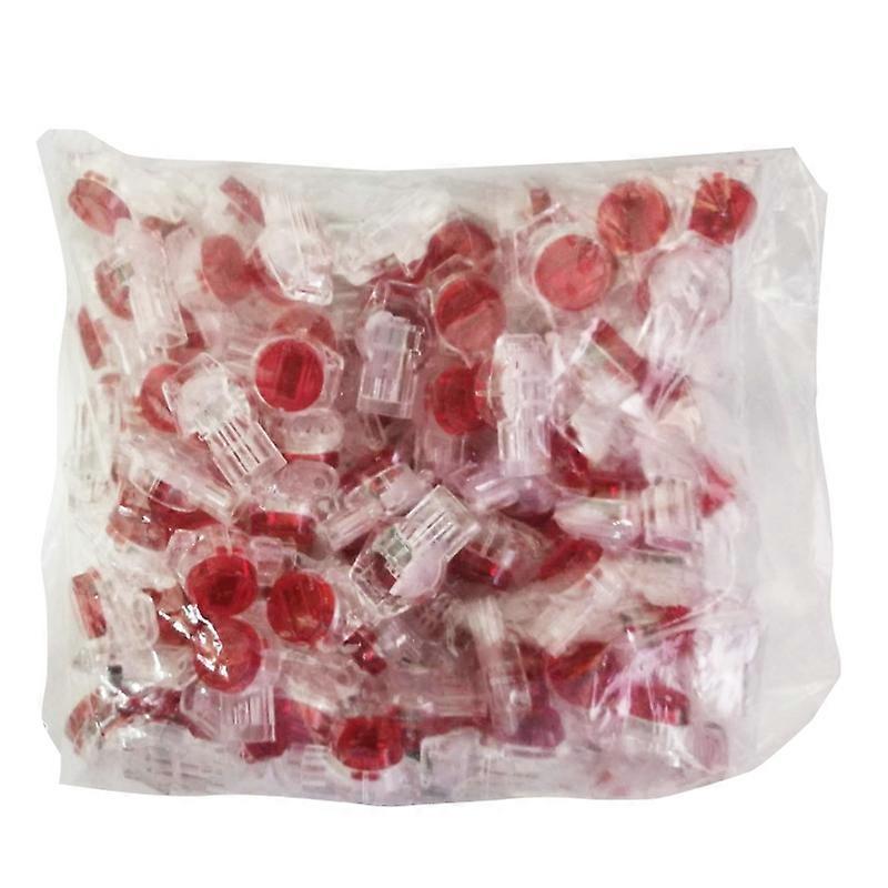 ゲル スプライス K3 コネクタ 3 ポート ワイヤ コネクタ レッド クリア (100 個入り)