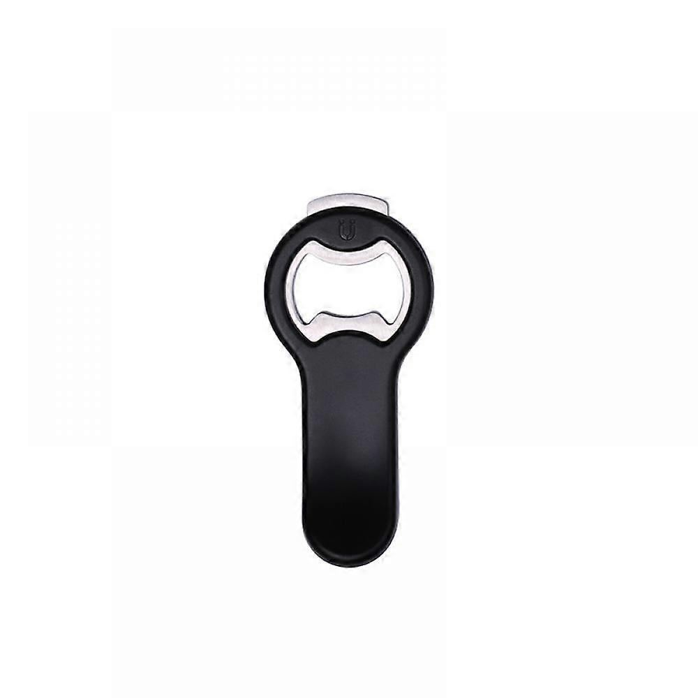 2 in 1 Magnetic Beer Bottle Opener for Fridge and RV with Cap Catcher - Pop Can Soda Can Opener, Stick to Refrigerator 1024615mmblack