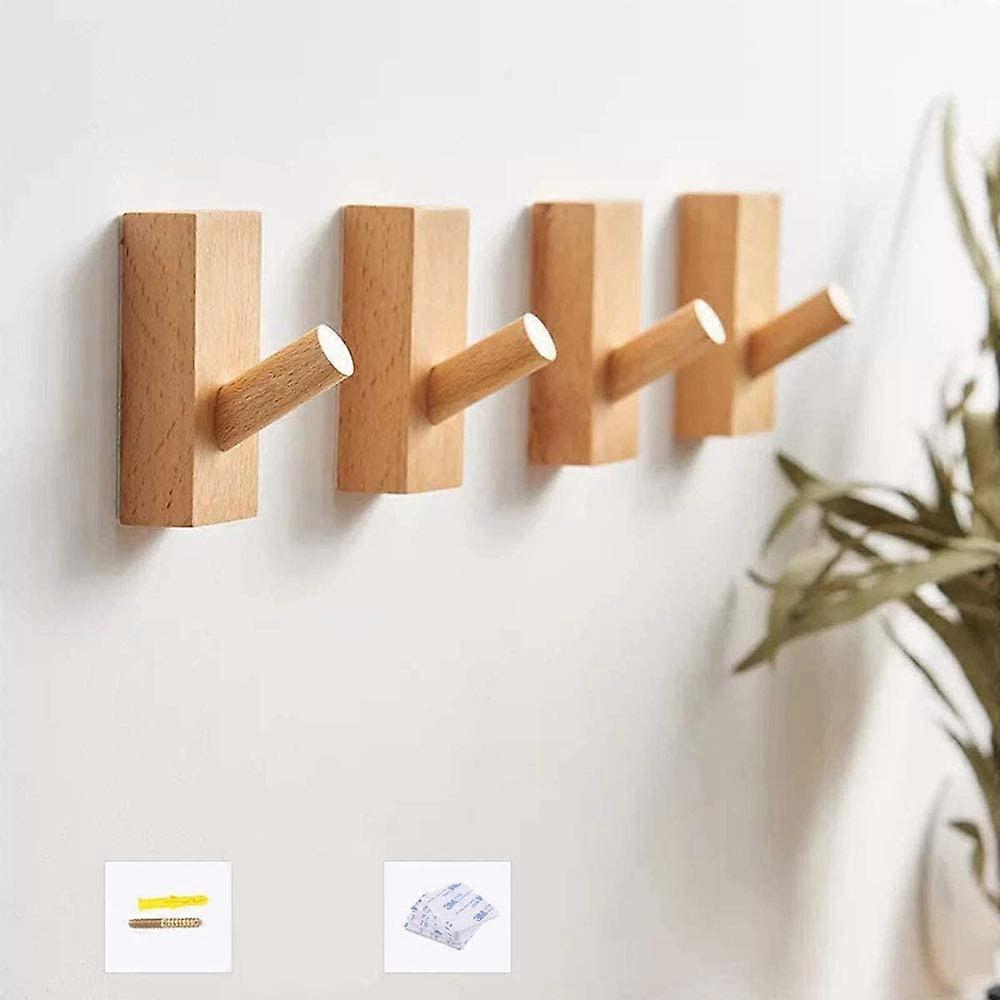 wood wall hooks hat rack, wood hooks wall mounted