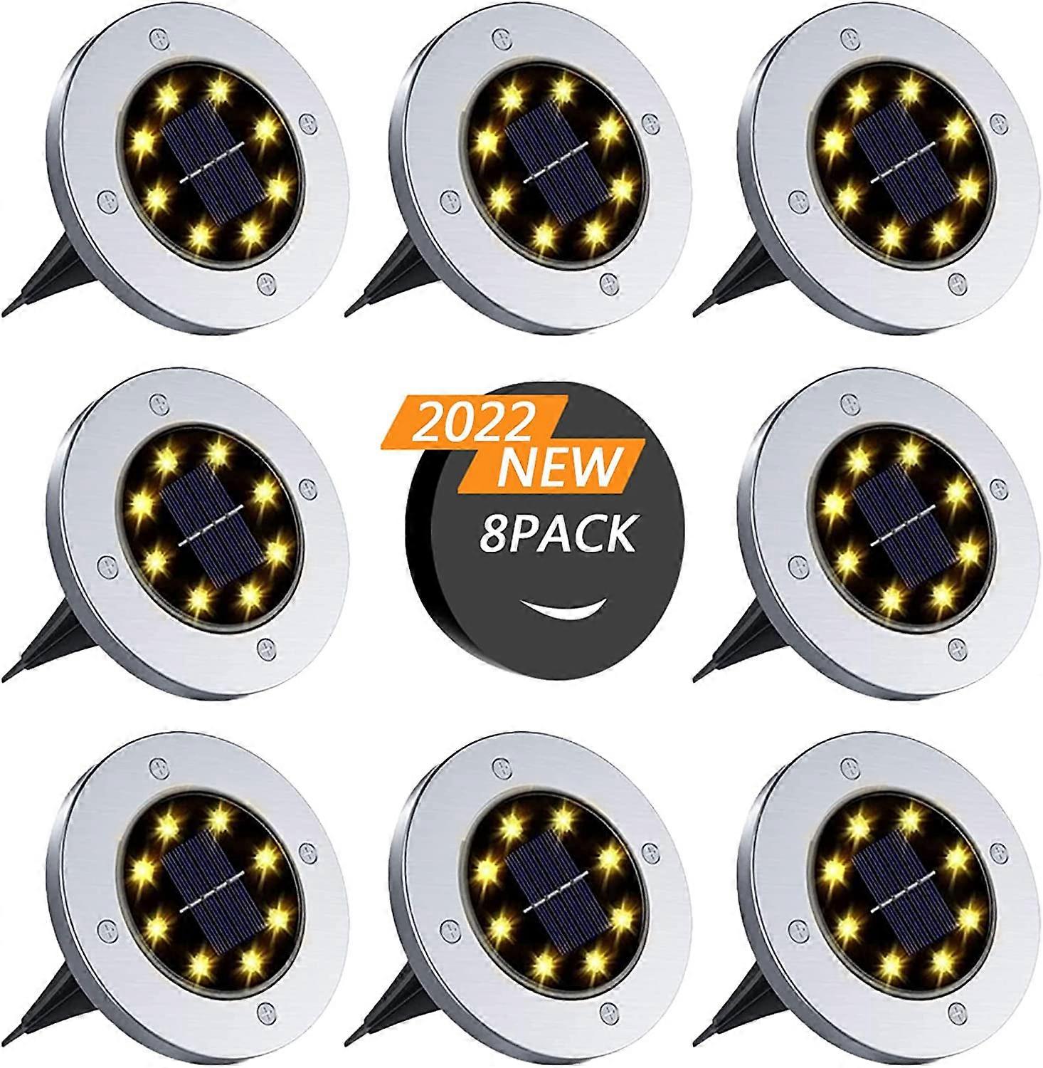 8 stycken soljordlampor (varmvit)