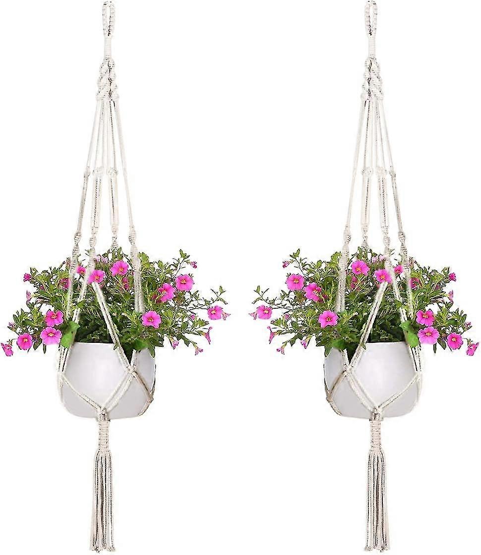 2er Set Makramee Blumenampel Baumwollseil Hngeampel 105cm