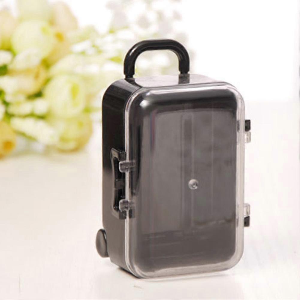 12pcs Candy Box Plastic Candy Container Mini Trolley Case Storage Box For Halloween Children