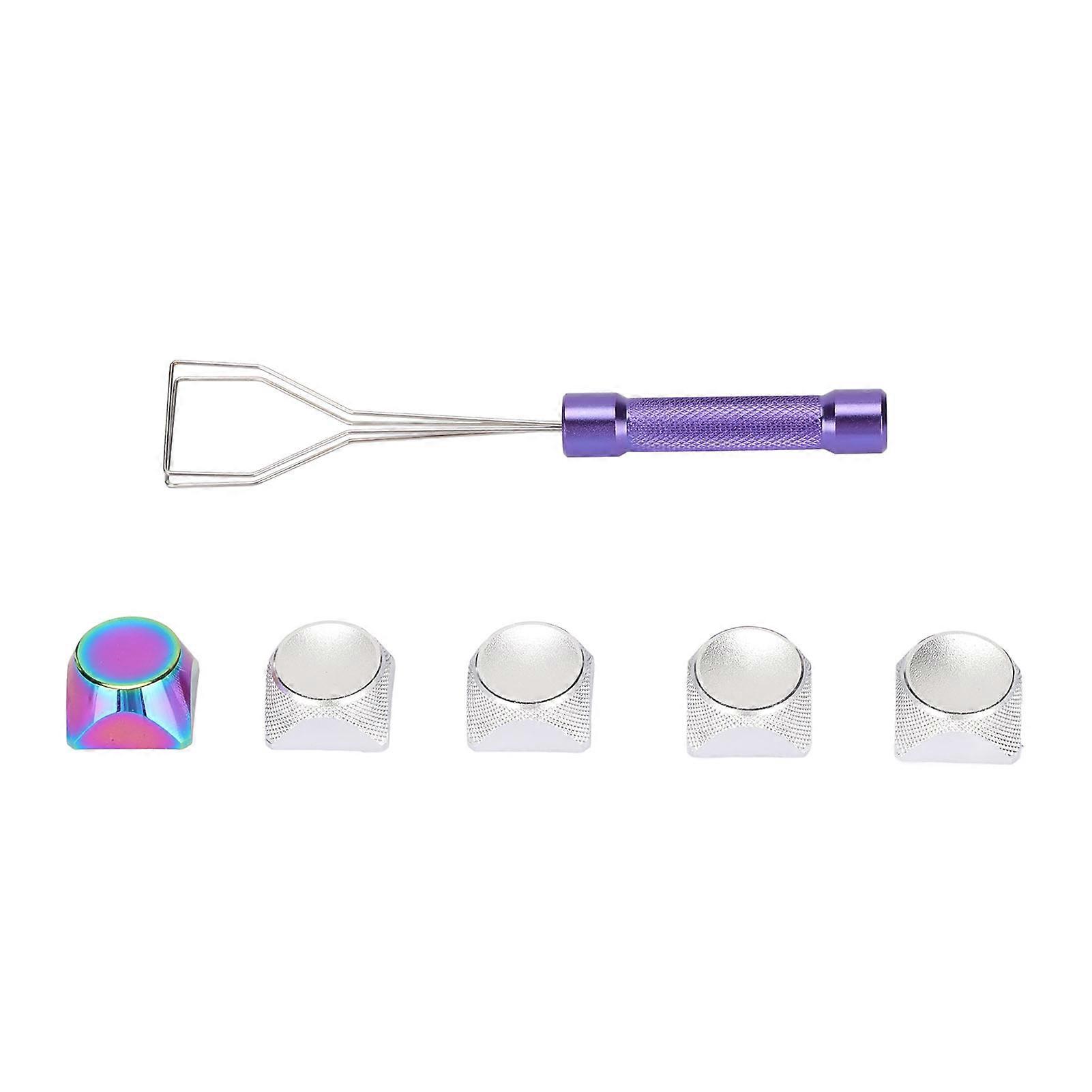 5Pcs Metal Keycaps Special Touch Color Plating Beautiful Textures Decorative XDA Keycaps for Mechanical Keyboard Silver