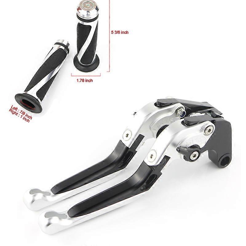 For Kawasaki ZX-6R ZX6R 2000 2001 2002 2003 2004 CNC Adjustable Foldable Extendable Motorcycle Clutch Lever And Handlebar Grips