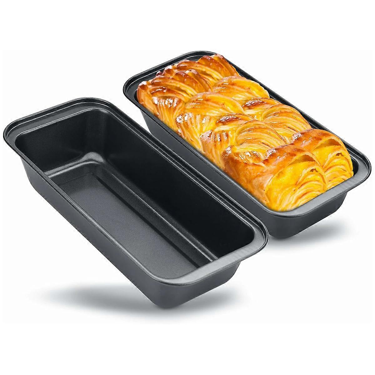 2-pack brödformar, rektangulära limpformar, non-stick kakformar i kolstål