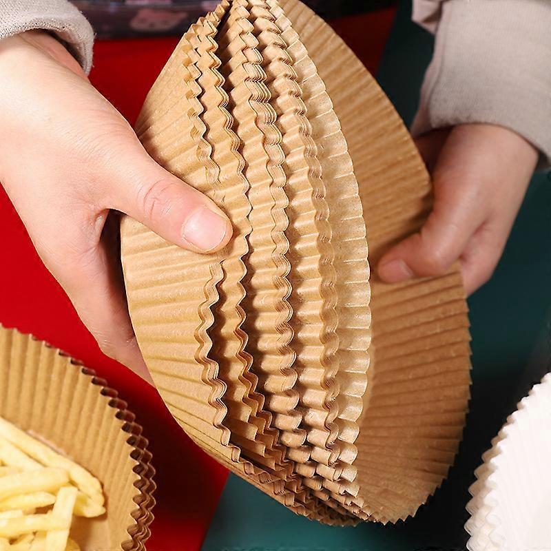 16cm 50pcs Air Fryer Disposable Paper For Air Fryer Cheesecake Air Fryer Accessories Parchment Wood Pulp Steamer Baking Paper